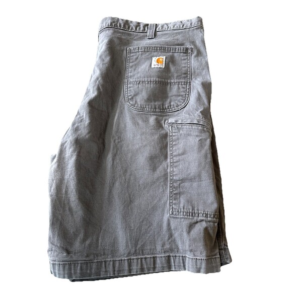 Carhartt Shorts Men's 44 Gray Relaxed 10" Rigby Canvas Dungaree Work Relaxed Fit - Picture 1 of 11